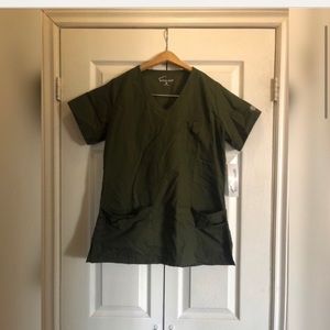 Olive green scrubs set